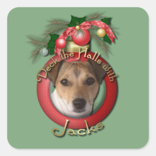Weihnachten - Plattform die Hallen - Jacke Quadratischer Aufkleber