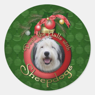 Weihnachten - Plattform die Hallen - Schäferhunde Runder Aufkleber