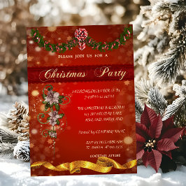 Weihnachten-Poinsettia, Corporate Party Einladung