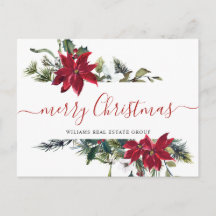 Weihnachten Poinsettia Holiday Corporate Gruß