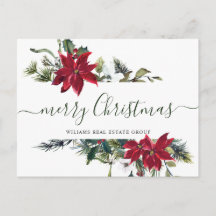 Weihnachten Poinsettia Holiday Corporate Gruß