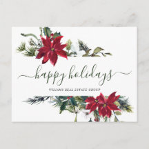 Weihnachten Poinsettia Holiday Corporate Gruß