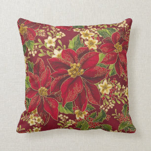 Weihnachten Poinsettia Pillow! Kissen