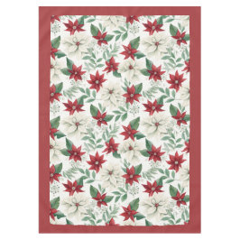 Weihnachten Poinsettias Abendessen Tischdecke