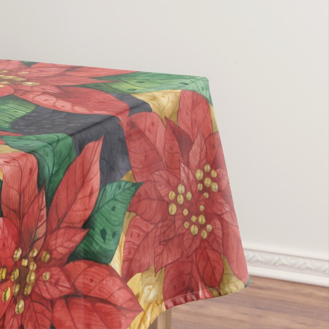 Weihnachten Poinsettias Holiday Tischdecke (Beispiel)