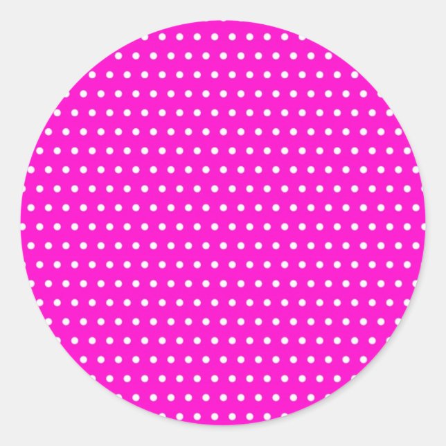 weihnachten polka hots dots getupft muster punkte runder aufkleber (Vorderseite)