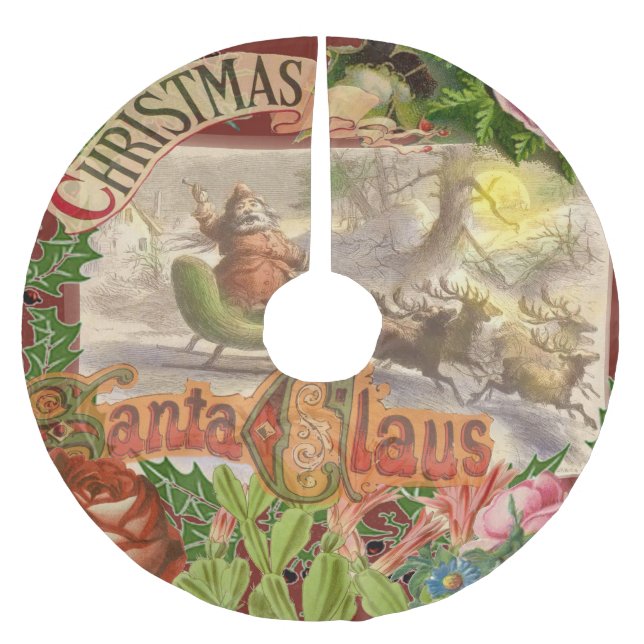 Weihnachten Polyester Weihnachtsbaumdecke (Vorderseite)