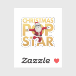 Weihnachten Pop Star Niedlich & farbenfroh Urlaub Aufkleber