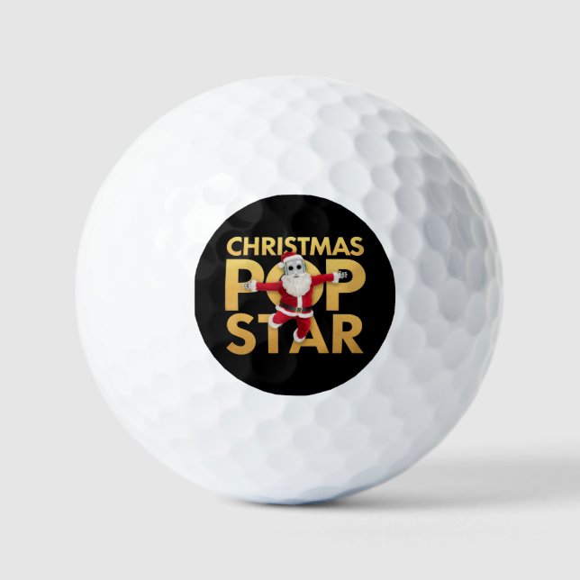 Weihnachten Pop Star Niedlich & farbenfroh Urlaub Golfball (Vorderseite)