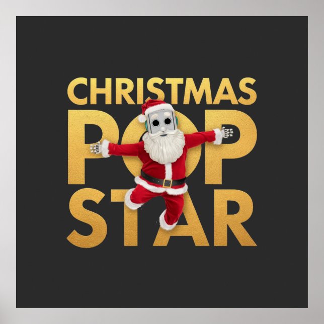 Weihnachten Pop Star Niedlich & farbenfroh Urlaub Poster (Vorne)