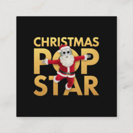 Weihnachten Pop Star Niedlich & farbenfroh Urlaub Quadratische Visitenkarte