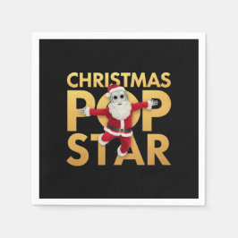 Weihnachten Pop Star Niedlich & farbenfroh Urlaub Serviette