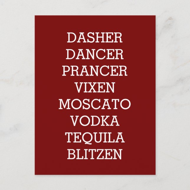 Weihnachten Postkarte (Vorderseite)