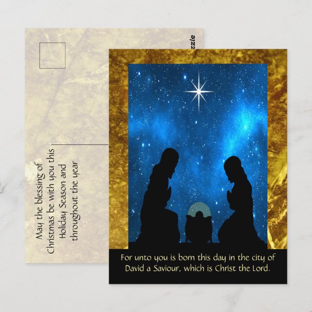 Weihnachten Postkarte (Vorne/Hinten)