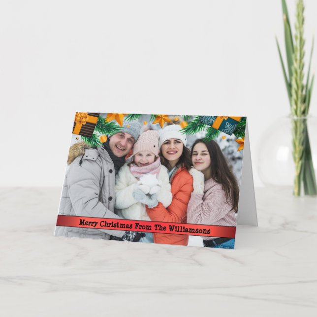 Weihnachten präsentiert Pine Boughs Frame Foto (Vorderseite)