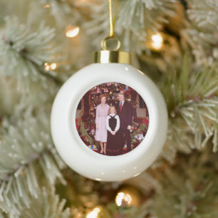 Weihnachten Präsident James Jimmy Carter Weißen Ha Keramik Kugel-Ornament