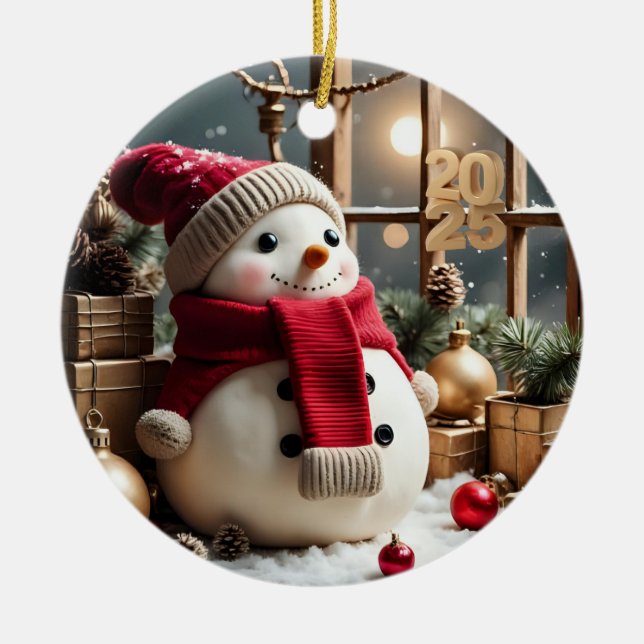 Weihnachten - Premium Round Ornament (Vorne)