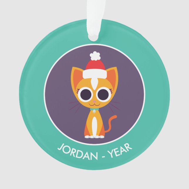 Weihnachten Purrl die Katze Ornament (Vorderseite)