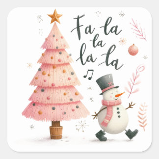 Weihnachten Quadratischer Aufkleber