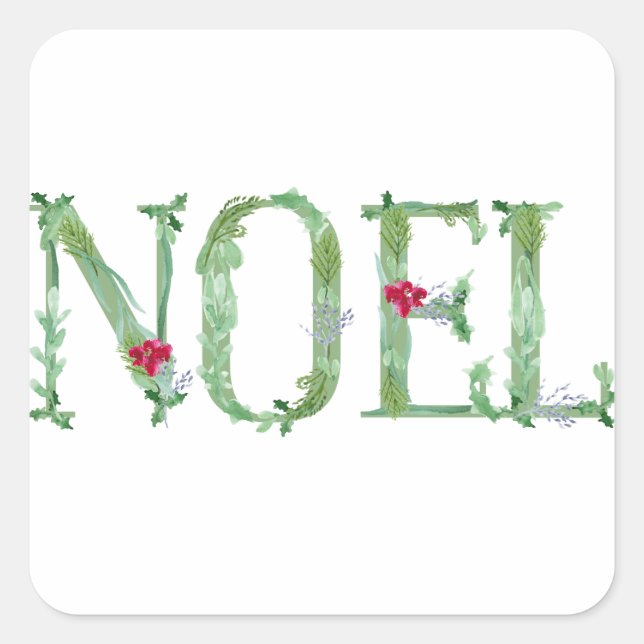 Weihnachten Quadratischer Aufkleber (Vorderseite)