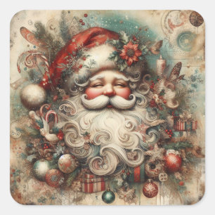 Weihnachten Quadratischer Aufkleber