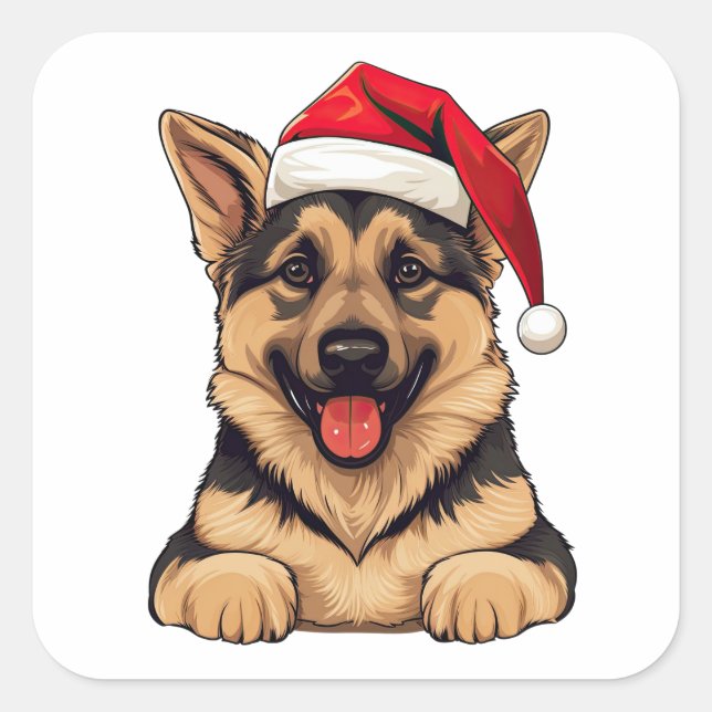 Weihnachten Quadratischer Aufkleber (Vorderseite)