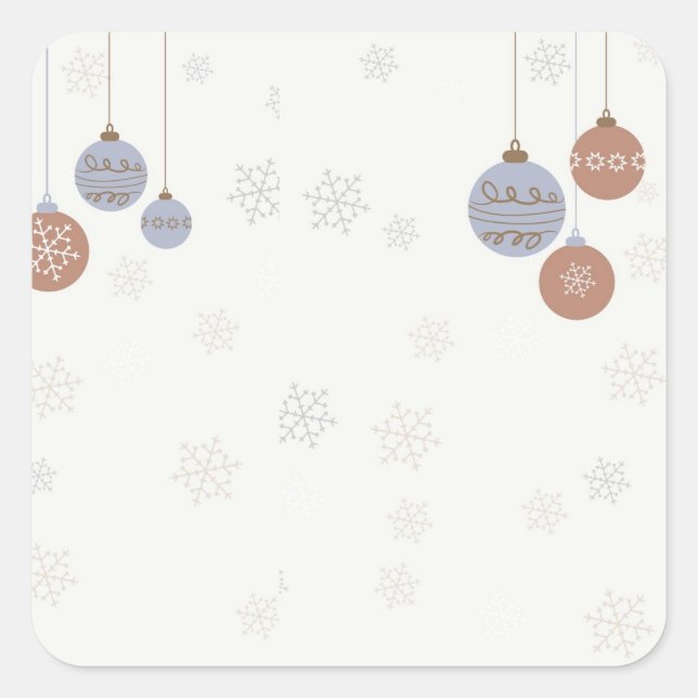 Weihnachten Quadratischer Aufkleber (Vorderseite)
