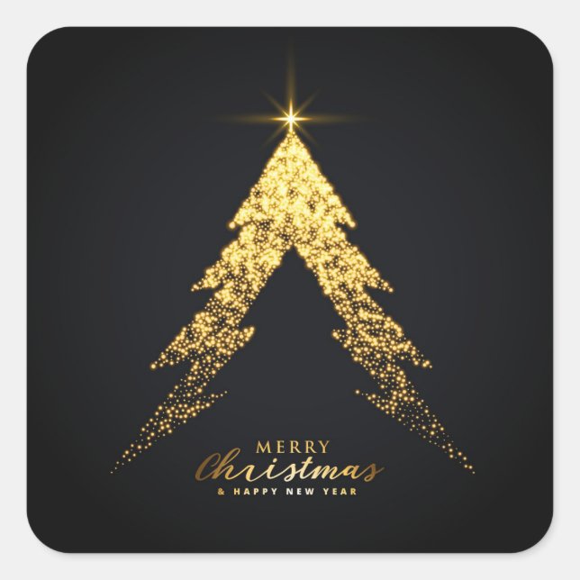 Weihnachten Quadratischer Aufkleber (Vorderseite)