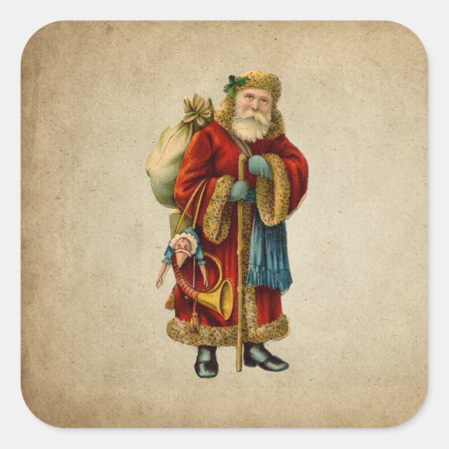 Weihnachten Quadratischer Aufkleber (Vorderseite)