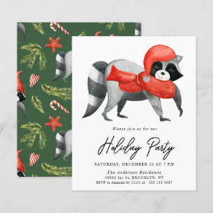 Weihnachten Raccoon Feiertag Flyer