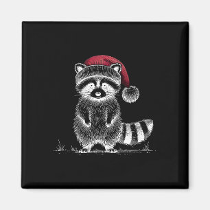 Weihnachten Raccoon Weihnachtsmannmütze Müll Panda Magnet