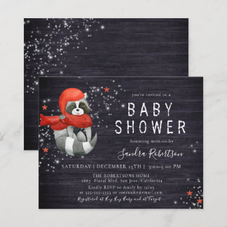 Weihnachten Raccoon Wood Glitzer Kinderdusche