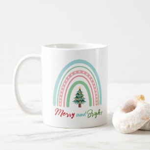 Weihnachten Rainbow Nice List Merry and Bright Kaffeetasse