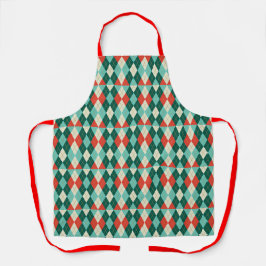 Weihnachten Raute - Vintage Schürze des Mittelalte
