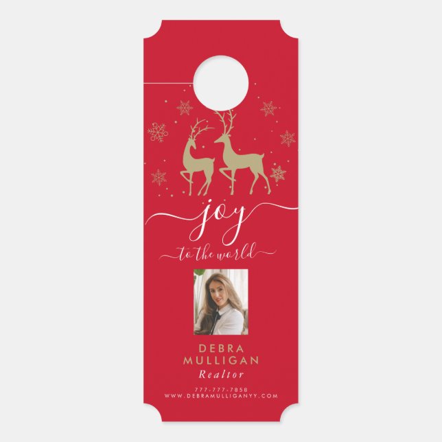Weihnachten Real Anwesen Marketing Door Hanger Türanhänger (Vorderseite)