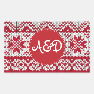 Weihnachten Rechteckiger Aufkleber