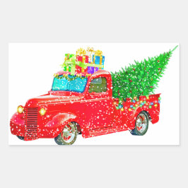 Weihnachten Rechteckiger Aufkleber