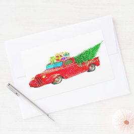 Weihnachten Rechteckiger Aufkleber