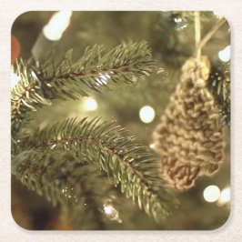 Weihnachten Rechteckiger Pappuntersetzer