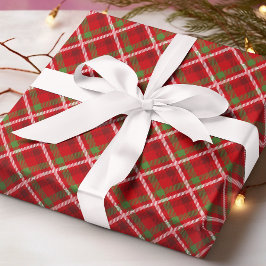Weihnachten Red Green Tartan Kariert Geschenkpapier
