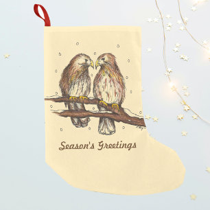 Weihnachten - Red Tail Hawk Bird in der Saison Kleiner Weihnachtsstrumpf