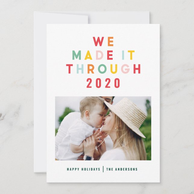 Weihnachten Regenbogen bunt, wir schafften es durc (Vorderseite)