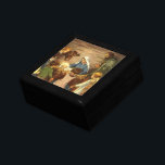 Weihnachten, Religiöse Geburt w Baby Jesus Schmuckschachtel<br><div class="desc">Vintage Darstellung religiöser Weihnachtsbilder mit einer wunderschönen klassischen Krippe-Familienszene mit Maria,  Joseph und dem Säugling Jesus Christus in der Leitung in Bethlehem. Eine Christliche Religionsszene mit Kindern versammelte sich mit Händen um das Kind.</div>
