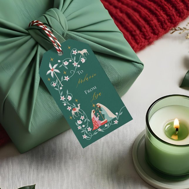 Weihnachten Religiöse Krippe Star von Bethlehem Geschenkanhänger (Christmas Religious Nativity Star Of Bethlehem Gift Tags)