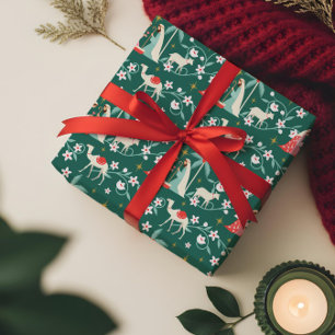 Weihnachten Religiöse Krippe Star von Bethlehem Geschenkpapier