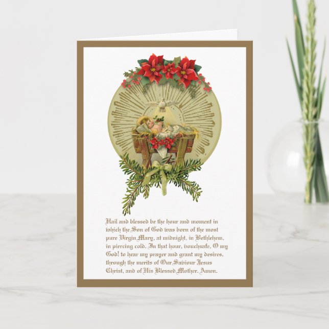 Weihnachten Religiöse St. Andrew Novena Baby Jesus (Vorderseite)