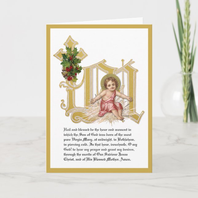 Weihnachten Religiöse St. Andrew Novena Baby Jesus (Vorderseite)