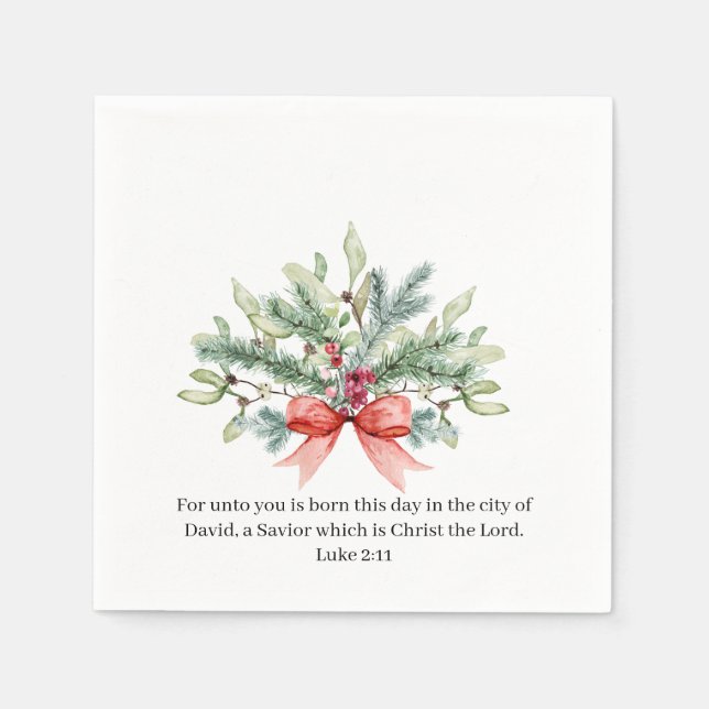 Weihnachten Religiöse Wasserfarbenwelt Serviette (Vorderseite)