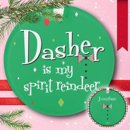 Weihnachten: Rentier Dasher Preppy Green Ornament