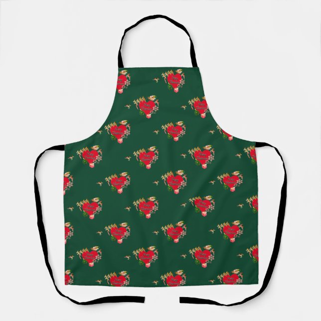 Weihnachten - Rentier Green Schürze (Vorderseite)